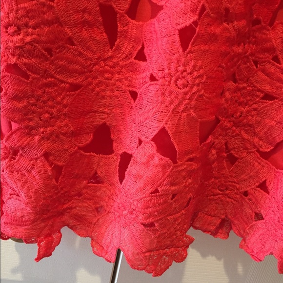 Beautiful Rich Coral Lace Mini by Astr The Label - Picture 5 of 8